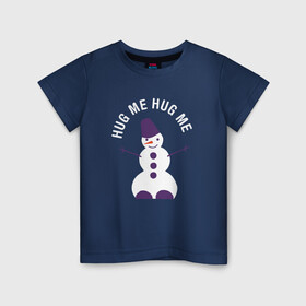 Детская футболка хлопок с принтом Снеговик 2022 в Тюмени, 100% хлопок | круглый вырез горловины, полуприлегающий силуэт, длина до линии бедер | ведро | ёлка | зима | морковь | новый год 2023 | праздник 2022 | снег | снеговики | хлопушки