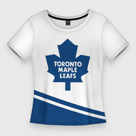 Женская футболка 3D Slim с принтом Toronto Maple Leafs  Торонто Мейпл Лифс в Тюмени,  |  | hockey | maple leafs | nhl | toronto | toronto maple leafs | usa | мейпл лифс | нхл | спорт | сша | торонто | торонто мейпл лифс | хоккей | шайба
