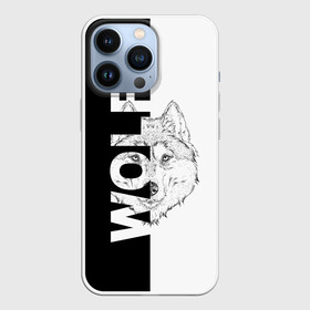 Чехол для iPhone 13 Pro с принтом WOLF (Волк) в Тюмени,  |  | gray wolf | predator | the beast | volkolak | wolf | wolfhound | волк | волкодав | волколак | волчара | вурдалак | зверь | зов волка | морской волк | оборотень | оскал | рисунок волка | санитар леса | серый волк | хищник