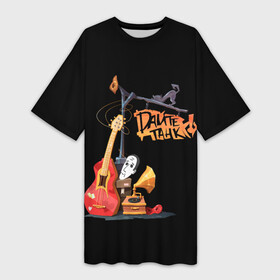 Платье-футболка 3D с принтом Дайте Танк Арт в Тюмени,  |  | alternative | metall | music | rock | альтернатива | дайте танк | металл | музыка | рок