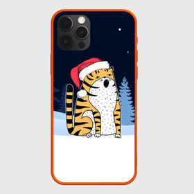 Чехол для iPhone 12 Pro с принтом Удивленный тигр 2022 в Тюмени, силикон | область печати: задняя сторона чехла, без боковых панелей | 2022 | год тигра | новый год | новый год 2022 | символ года | тигр | тигренок | тигрица | тигры