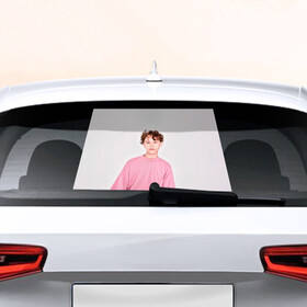 Наклейка на авто - для заднего стекла с принтом Шарлот в Тюмени, ПВХ | Точные размеры наклейки зависят от выбранного изображения (ширина не больше 75 мм, высота не больше 45 мм) | pop music | sharlot | исполнитель | музыка | поп | попса | шарлот