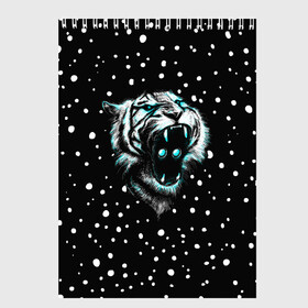 Скетчбук с принтом Личина Тигра в Тюмени, 100% бумага
 | 48 листов, плотность листов — 100 г/м2, плотность картонной обложки — 250 г/м2. Листы скреплены сверху удобной пружинной спиралью | blue | christmas | eyes | face | glow | mask | muzzle | new | snow | symbol | tiger | winter | year | глаза | год | года | зима | лицо | личина | маска | нового | новый | рождество | свечение | символ | синее | снег | тигр | тигра