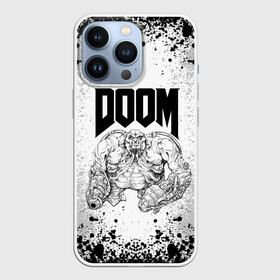 Чехол для iPhone 13 Pro с принтом Mancubus | Doom 2 в Тюмени,  |  | doom | doom eternal | doom slayer | game | games | mancubus | old scool | oldgame | oldscool | дум | игра | игры | манкубус | фан арт | чб | шутер