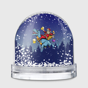 Игрушка Снежный шар с принтом Санта Клаус на Пивозавре в Тюмени, Пластик | Изображение внутри шара печатается на глянцевой фотобумаге с двух сторон | christmas | santa | дед мороз | динозавр | елка | зима | новый год | подарок | рождество | санта | снег | снежинка