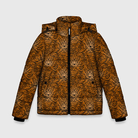 Зимняя куртка для мальчиков 3D с принтом Тигры (Tigers) в Тюмени, ткань верха — 100% полиэстер; подклад — 100% полиэстер, утеплитель — 100% полиэстер | длина ниже бедра, удлиненная спинка, воротник стойка и отстегивающийся капюшон. Есть боковые карманы с листочкой на кнопках, утяжки по низу изделия и внутренний карман на молнии. 

Предусмотрены светоотражающий принт на спинке, радужный светоотражающий элемент на пуллере молнии и на резинке для утяжки | animal | beast | cat | predator | tiger | амурский тигр | белый тигр | год тигра | животное | зверь | кот | полосатая кошка | саблезубый тигр | тигр | хищник | царь джунглей | шерхан