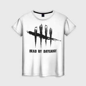 Женская футболка 3D с принтом DEAD BY DAYLIGHT (FLO) в Тюмени, 100% полиэфир ( синтетическое хлопкоподобное полотно) | прямой крой, круглый вырез горловины, длина до линии бедер | популярное | психоделика | смысл | хайп | чепер