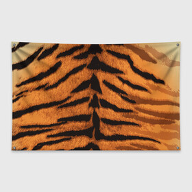 Флаг-баннер с принтом ТИГРИНАЯ ШКУРА в Тюмени, 100% полиэстер | размер 67 х 109 см, плотность ткани — 95 г/м2; по краям флага есть четыре люверса для крепления | Тематика изображения на принте: 2022 | christmas | merry | new | tiger | year | год | животные | новый | рождество | текструа | тигр | тигра | тигриная | тигровая | шерсть