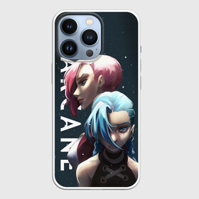 Чехол для iPhone 13 Pro с принтом Vi and Jinx в Тюмени,  |  | arcane | art | fan | game | hero | league | league of legends | legends | lol | moba | mobile legend | аркейн | герои | игра | моба | мультсериал | нетфликс