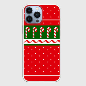 Чехол для iPhone 13 Pro Max с принтом ЛЕДЕНЦЫ НОВОГОДНИЕ в Тюмени,  |  | Тематика изображения на принте: 2020 | 2021 | christmas | merry | леденец | нг | новогодний | новый год | рождество | свитер | узоры