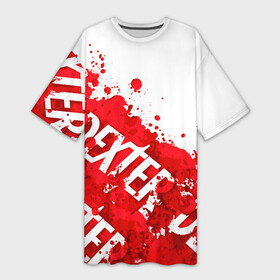 Платье-футболка 3D с принтом Декстер, пятна крови в Тюмени,  |  | dexter | декстер | декстер морган | кровавый | кровь | маниак | мясник из бейхарбор | потёки | правосудие декстера | пятна крови | сериалы