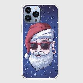 Чехол для iPhone 13 Pro Max с принтом САНТА ХИПСТЕР | SANTA HIPSTER в Тюмени,  |  | Тематика изображения на принте: 2022 | bad | christmas | cold | dab | dub | hipster | klaus | merry | new | santa | snow | winter | year | год | даб | зима | клаус | мороз | новый | рождество | санта | снег | тигр | тигра | хипстер | холод