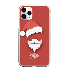 Чехол для iPhone 11 Pro матовый с принтом Merry Christmas | Счастливого Рождества в Тюмени, Силикон |  | 2022 | christmas | cold | klaus | merry | new | santa | winter | year | борода | год | дед | зима | клаус | мороз | новый | рождество | санта | тигра | холод