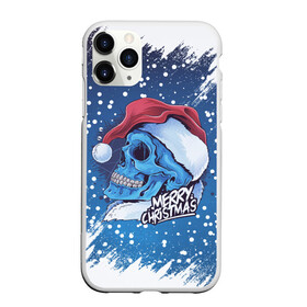 Чехол для iPhone 11 Pro матовый с принтом Merry Christmas | Счастливого Рождества | Skull в Тюмени, Силикон |  | 2022 | christmas | cold | klaus | merry | new | santa | skull | snow | winter | year | год | дед | зима | клаус | мороз | новый | рождество | санта | скелет | снег | холод | череп