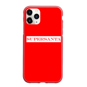 Чехол для iPhone 11 Pro Max матовый с принтом SUPERSANTA в Тюмени, Силикон |  | Тематика изображения на принте: 2022 | supersanta | дед мороз | новый год | санта