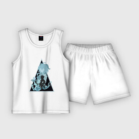 Детская пижама с шортами хлопок с принтом Гань ЮйGanyu Genshin Impact в Тюмени,  |  | Тематика изображения на принте: cryo | ganyu | genshin | impact | влияние | гань | геншин | импакт | крио | юй