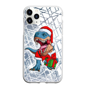 Чехол для iPhone 11 Pro Max матовый с принтом Санта Динозавр   Dinosanta в Тюмени, Силикон |  | christmas | dinosaur | santa | дед мороз | динозавр | елка | зима | новый год | подарок | рождество | санта | снег | снежинка