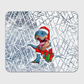 Прямоугольный коврик для мышки с принтом Санта Динозавр   Dinosanta в Тюмени, натуральный каучук | размер 230 х 185 мм; запечатка лицевой стороны | christmas | dinosaur | santa | дед мороз | динозавр | елка | зима | новый год | подарок | рождество | санта | снег | снежинка