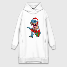 Платье-худи хлопок с принтом DinoSanta   Санта Динозавр в Тюмени,  |  | christmas | dinosaur | santa | дед мороз | динозавр | елка | зима | новый год | подарок | рождество | санта | снег | снежинка