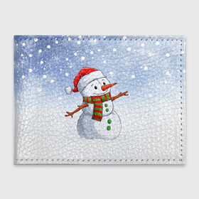 Обложка для студенческого билета с принтом Веселый Снеговик   Happy Snowman в Тюмени, натуральная кожа | Размер: 11*8 см; Печать на всей внешней стороне | Тематика изображения на принте: christmas | santa | snowman | дед мороз | елка | зима | новый год | рождество | санта | снег | снеговик | снегурочка | снежинка