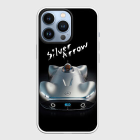 Чехол для iPhone 13 Pro с принтом Mercedes Benz EQ Silver Arrow concept 2021 в Тюмени,  |  | arrow | car | concept | germany | mersedes benz | motorsport | power | prestige | silver | автомобиль | автоспорт | германия | мерседес | мощь | престиж | стрела