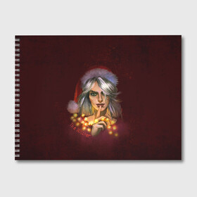 Альбом для рисования с принтом Цирилла The Witcher в Тюмени, 100% бумага
 | матовая бумага, плотность 200 мг. | девушка | надпись | огоньки | персонаж | шапка