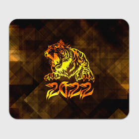 Прямоугольный коврик для мышки с принтом Хищник Тигр 2022 в Тюмени, натуральный каучук | размер 230 х 185 мм; запечатка лицевой стороны | 2022 | tiger | восточный тигр | год тигра | кошка | тигр | тигренок | хищник