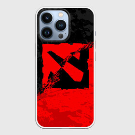 Чехол для iPhone 13 Pro с принтом DOTA 2 RED BLACK LOGO, БРЫЗГИ КРАСОК в Тюмени,  |  | bristleback | dota | dota 2 | dota2 | heroes | invoker | lina | og team | pudge | shadow | team liquid | team spirit | the international | windranger | бристелбек | бристл | брызги красок | дота | дота 2 | дота2 | краски | пудж | тень | урса