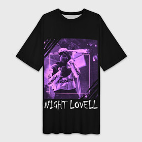 Платье-футболка 3D с принтом Night Lovell Art в Тюмени,  |  | hip hop | night lovell | rap | rep | исполнители | исполнитель | музыка | найт ловелл | реп