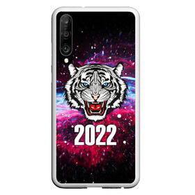 Чехол для Honor P30 с принтом ЧЁРНЫЙ ТИГР НОВЫЙ ГОД 2022   GRAY TIGER NEW YEAR в Тюмени, Силикон | Область печати: задняя сторона чехла, без боковых панелей | Тематика изображения на принте: 2022 | beast | merry christmas | new year | red bow | santa hat | snow | tiger | winter | winter is coming | year of the tiger | год тигра | дед мороз | животные | звери | зверь | зима | зима 2022 | зима близко | новог | новогодни