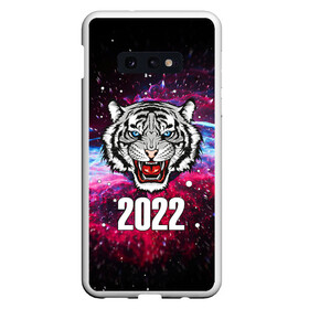 Чехол для Samsung S10E с принтом ЧЁРНЫЙ ТИГР НОВЫЙ ГОД 2022   GRAY TIGER NEW YEAR в Тюмени, Силикон | Область печати: задняя сторона чехла, без боковых панелей | 2022 | beast | merry christmas | new year | red bow | santa hat | snow | tiger | winter | winter is coming | year of the tiger | год тигра | дед мороз | животные | звери | зверь | зима | зима 2022 | зима близко | новог | новогодни