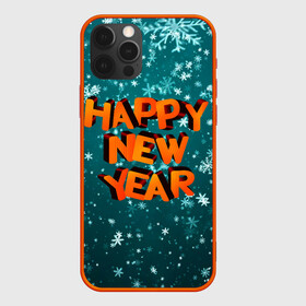 Чехол для iPhone 12 Pro с принтом HAPPY NEW YEAR 2022 | С НОВЫМ ГОДОМ в Тюмени, силикон | область печати: задняя сторона чехла, без боковых панелей | 2022 | c | christmas | happy | ice | new | snow | snowflake | year | годом | лед | ледяной | новый | новым | рождество | снег | снежинка