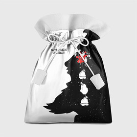 Подарочный 3D мешок с принтом Happy fucking Christmas в Тюмени, 100% полиэстер | Размер: 29*39 см | angry | carrying gifts | climbing a rock | merry christmas | new year | rock climber | santa claus | дед мороз | звездное небо | злой | лезет по скале | несёт подарки | новый год | санта клаус | сердитый | скалолаз | счастл