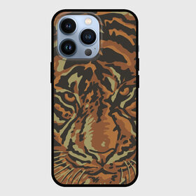 Чехол для iPhone 13 Pro с принтом Морда тигра на весь экран в Тюмени,  |  | большая кошка | год тигра | животное | полосы | тигр | хищник