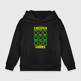 Детское худи Oversize хлопок с принтом MINECRAFT CREEPER MOODS в Тюмени, френч-терри — 70% хлопок, 30% полиэстер. Мягкий теплый начес внутри —100% хлопок | боковые карманы, эластичные манжеты и нижняя кромка, капюшон на магнитной кнопке | creeper | creper | dungeons | earth | game | minecraft | minecraft earth | moods | блоки | грифер | игры | квадраты | компьютерная игра | крафт | крипер | маинкрафт | майн | майнкравт | майнкрафт