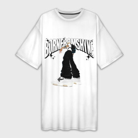 Платье-футболка 3D с принтом BORN FROM SHYNE Lil Morty в Тюмени,  |  | born from shyne | lil morty | альбом | лил морти | обложка альбома | рэп | трэп
