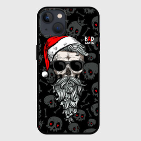 Чехол для iPhone 13 с принтом Santa from Hell в Тюмени,  |  | beard | christmas | hipster | new year | red cap | red eyes | santa claus | santa from hell | skulls | борода | дед мороз | красные глаза | красный колпак | новый год | рождество | санта из ада | санта клаус | хипстер | черепа