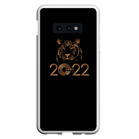 Чехол для Samsung S10E с принтом 2022 Tiger Bronze Theme в Тюмени, Силикон | Область печати: задняя сторона чехла, без боковых панелей | 2022 | год тигра | нг | новый год | подарки на новый год | праздник | рождество | тигр