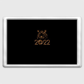 Магнит 45*70 с принтом 2022 Tiger Bronze Theme в Тюмени, Пластик | Размер: 78*52 мм; Размер печати: 70*45 | Тематика изображения на принте: 2022 | год тигра | нг | новый год | подарки на новый год | праздник | рождество | тигр