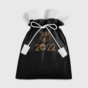 Подарочный 3D мешок с принтом 2022 Tiger Bronze Theme в Тюмени, 100% полиэстер | Размер: 29*39 см | 2022 | год тигра | нг | новый год | подарки на новый год | праздник | рождество | тигр