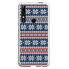 Чехол для Honor P Smart Z с принтом Knitted Christmas Pattern в Тюмени, Силикон | Область печати: задняя сторона чехла, без боковых панелей | christmas | holiday | knitted pattern | new year | pattern | snowflakes | texture | вязаный узор | новый год | праздник | рождество | снежинки | текстура | узор