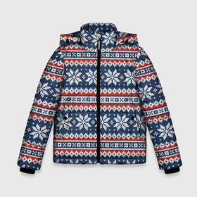 Зимняя куртка для мальчиков 3D с принтом Knitted Christmas Pattern в Тюмени, ткань верха — 100% полиэстер; подклад — 100% полиэстер, утеплитель — 100% полиэстер | длина ниже бедра, удлиненная спинка, воротник стойка и отстегивающийся капюшон. Есть боковые карманы с листочкой на кнопках, утяжки по низу изделия и внутренний карман на молнии. 

Предусмотрены светоотражающий принт на спинке, радужный светоотражающий элемент на пуллере молнии и на резинке для утяжки | christmas | holiday | knitted pattern | new year | pattern | snowflakes | texture | вязаный узор | новый год | праздник | рождество | снежинки | текстура | узор