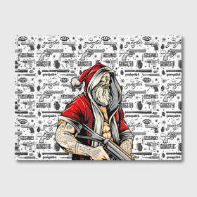 Альбом для рисования с принтом Santa Gangster   Санта Гангстер в Тюмени, 100% бумага
 | матовая бумага, плотность 200 мг. | бита | гангстер | дед мороз | кастет | новый год | нож | оружие | пистолет | рождество | санта | снежинка