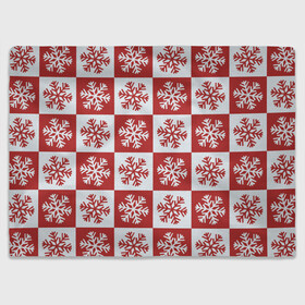 Плед 3D с принтом Шахматные Снежинки в Тюмени, 100% полиэстер | закругленные углы, все края обработаны. Ткань не мнется и не растягивается | зима | новогоднее настроение | новый год | снежинки | шахматные снежинки | шахматы