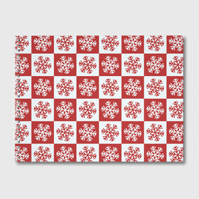 Альбом для рисования с принтом Шахматные Снежинки в Тюмени, 100% бумага
 | матовая бумага, плотность 200 мг. | Тематика изображения на принте: зима | новогоднее настроение | новый год | снежинки | шахматные снежинки | шахматы