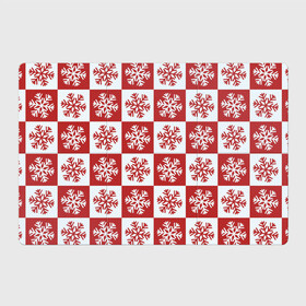 Магнитный плакат 3Х2 с принтом Шахматные Снежинки в Тюмени, Полимерный материал с магнитным слоем | 6 деталей размером 9*9 см | зима | новогоднее настроение | новый год | снежинки | шахматные снежинки | шахматы