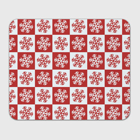 Прямоугольный коврик для мышки с принтом Шахматные Снежинки в Тюмени, натуральный каучук | размер 230 х 185 мм; запечатка лицевой стороны | зима | новогоднее настроение | новый год | снежинки | шахматные снежинки | шахматы