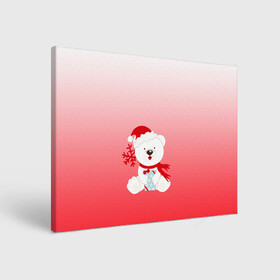 Холст прямоугольный с принтом Белый мишка с подарком в Тюмени, 100% ПВХ |  | Тематика изображения на принте: белый мишка | градиент | зима | коробочка | медведь | милота | нейтральный | новый год | подарок | полярный мишка | рисунок | снежинка | сюрприз | шапочка