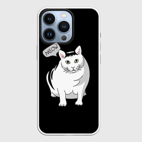 Чехол для iPhone 13 Pro с принтом КОТ БЕНДЕР (МЕМ) в Тюмени,  |  | Тематика изображения на принте: bender | cat | meme | memes | meow | бендер | кот | кошка | мем | мемы | мяй | толстый