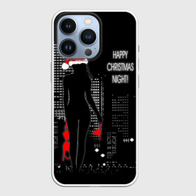 Чехол для iPhone 13 Pro с принтом Happy Christmas Night в Тюмени,  |  | christmas | happy christmas night | naked snow maiden | new year | night city | silhouette | новый год | ночной город | рождество | силуэт